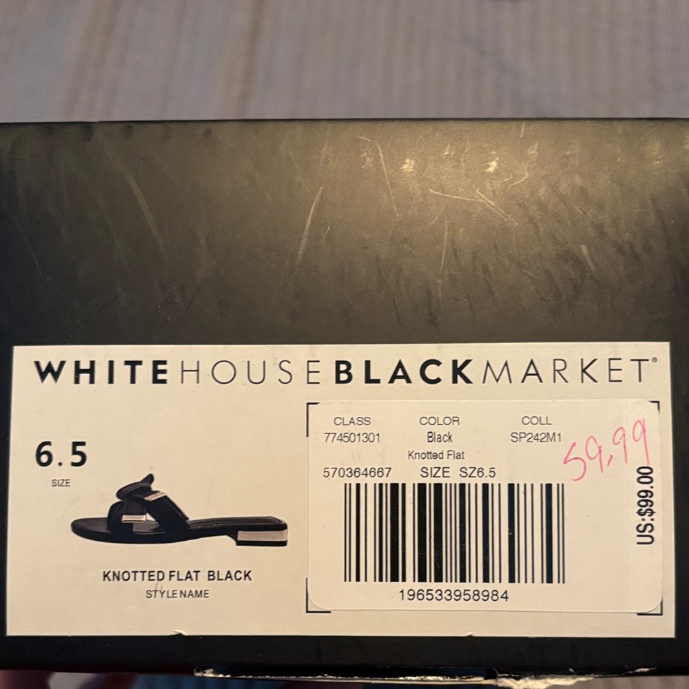 White House Black Market Black Sandals